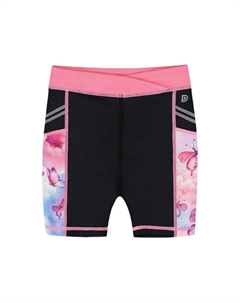 Детские велосипедные шорты с принтом бабочек для девочек - подростковый размер, розовый Deux par deux