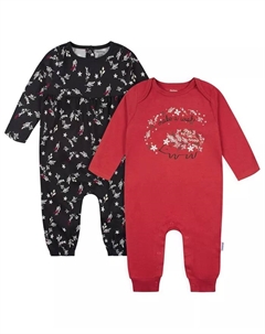 Детский комбинезон с длинными рукавами для девочек, 2 шт, красный Gerber