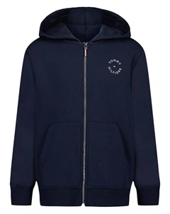 Флисовая толстовка с капюшоном и молнией Big Boys Soft Essentials, синий Tommy hilfiger