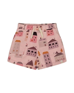 Детские шорты из френч-терри с принтом для девочек - подростковый размер, розовый Deux par deux