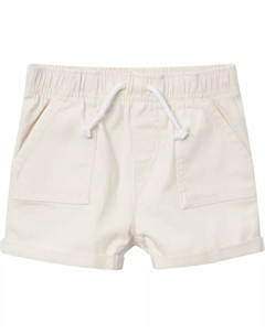 Шорты для девочек из твила, светло-бежевые, коричневый/бежевый Gerber