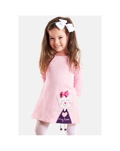 Летнее платье «Белый кот» с 3D кошачьими лапками на юбке Denokids