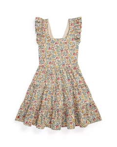 Платье с рюшами и цветочным принтом для девочек Big Girls, мультиколор Polo ralph lauren
