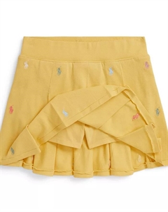 Юбка-шорты с плиссировкой и сеткой Big Girls Polo Pony, желтый Polo ralph lauren