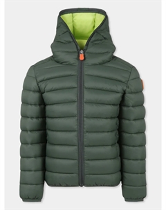 Стеганая куртка с капюшоном, зеленый Save the duck kids