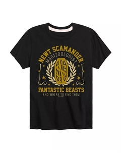 Футболка с принтом Newt Scamander из Гарри Поттера для мальчиков, черный Harry potter