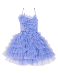 Платье из тюля с коллажем и оборками, фиолетовый Tutu du monde