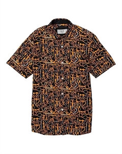 Черная геометрическая рубашка приталенного кроя Big Boys, черный Elie balleh