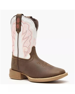 Ботинки ковбойские Boys Lil' Rebel Pro Trail коричневые и белые Durango