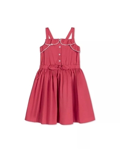 Платье-сарафан без рукавов с рюшами и застежкой на пуговицы Big Girls, красный Hope & henry