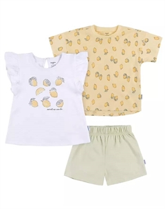 Комплект из футболки и шорт для девочек Toddler Girls Coordinating, желтый Gerber