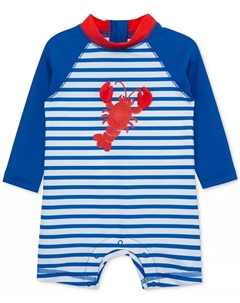 Детский комбинезон-рашгард для плавания Baby Boys Lobster, синий Little me