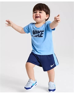 Детский комплект из футболки с коротким рукавом и шорт, 2 предмета, синий Nike