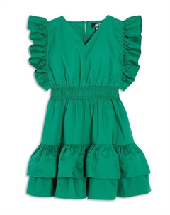 Платье из поплина для девочек - малышки, подростки, зеленый Aqua