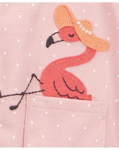 Комбинезон для девочек на кнопках из хлопка, розовый Carter`s