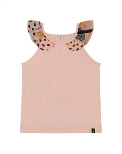 Детская майка из органического хлопка с рюшами - Big Kid, розовый Deux par deux