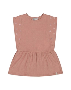 Детская тюниковая кофточка из жатого джерси с вышивкой - для девочек, розовый Deux par deux