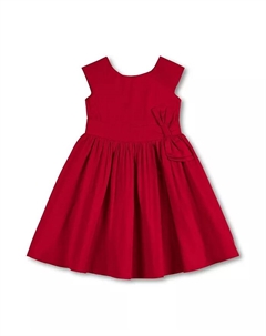 Платье для девочек с короткими рукавами и поясом-бантом Big Girls Cap Sleeve Party Dress with Bow Sash, красный Hope & henry