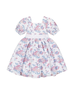 Девичье праздничное платье с пышными рукавами и коротким рукавом из органического хлопка - для малышек и девочек постарше, розовый Hope & henry