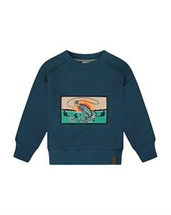 Детский худи с принтом из французского футера для мальчиков - Little Kid, зеленый Deux par deux