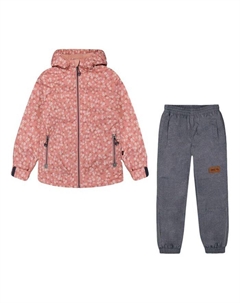 Детский комплект верхней одежды для девочек "Printed Jacket Two-Piece" на межсезонье, розовый Deux par deux