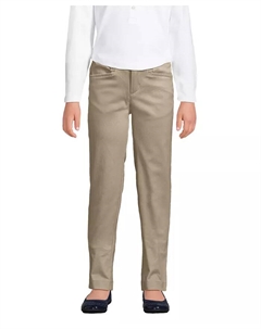 Брюки чинос для девушек Slim Fit с эффектом стрейч, коричневый/бежевый Lands' end