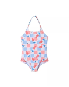 Купальник-бандо для девочек Toddler/Child с принтом Bomb Pop/Checker, белый Andy & evan