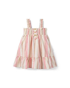 Платье в полоску для девочек - малышки, подростки, коричневый/бежевый Janie and jack