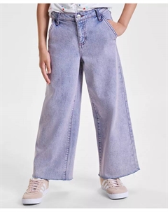 Джинсы с широкими штанинами укороченные Indigo для девочек Little & Big, фиолетовый Epic threads