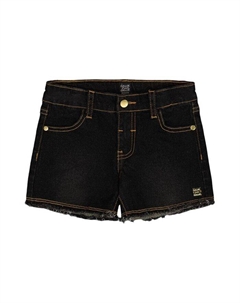 Джинсовые шорты для девочек с вышивкой - Little Kid, черный Deux par deux