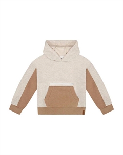 Детский худи с цветными блоками из французского футера — для малышей и подростков, белый Deux par deux