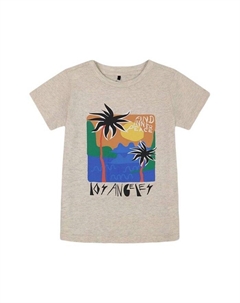 Детская футболка с принтом из органического хлопка для мальчиков - Little Kid, серый Deux par deux