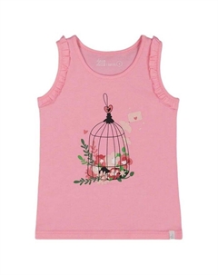 Детская майка Candy с рюшами из органического хлопка - для девочек старшего возраста, розовый Deux par deux