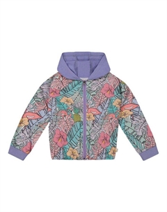 Детская худи-кардиган с принтом из френч терри (для девочек) - подростковый размер, фиолетовый Deux par deux