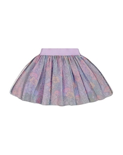 Детская юбка с принтом из сетки для девочек, фиолетовый Deux par deux