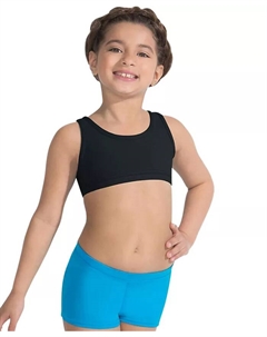 Топ-бюстгальтер для девочек с застежкой-борцовкой, черный Capezio