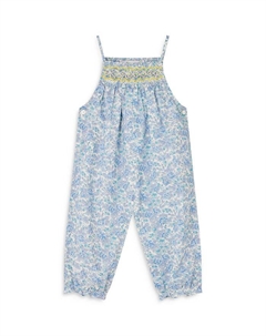 Детские комбинезоны Lilisy с цветочным принтом - для малышей и маленьких детей, синий Bonpoint
