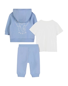 Спортивный костюм с логотипом, синий Kenzo kids