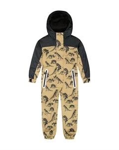 Мальчиковый печатный комбинезон для межсезонья - Little Kid, коричневый/бежевый Deux par deux