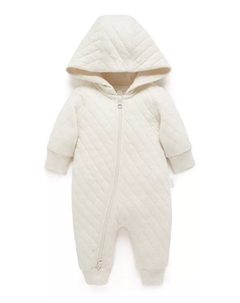 Детский стеганый комбинезон для мальчиков и девочек, белый Purebaby