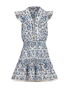 Платье мини с цветочным принтом Anais Paisley для девочек - малышки, подростки, черный Poupette st barth