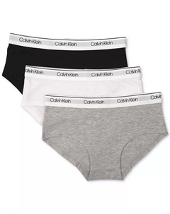 3 шт. Трусы-хипстер, для девочек и подростков, серый Calvin klein