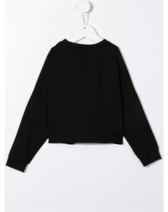 Блузка с логотипом и стразами, черный Simonetta