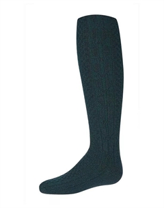 Детские высокие махровые носки до колена из хлопковой смеси Chunky Cable Knit, зеленый Memoi