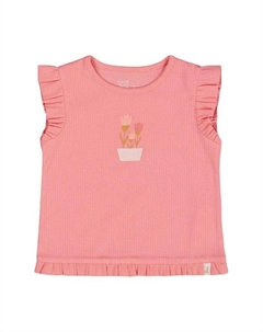 Детская майка с рюшами для девочек - подростковый размер, розовый Deux par deux