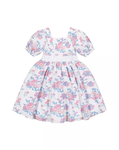 Платье для девочек с короткими рукавами и пышными буфами Heirloom для торжеств, розовый Hope & henry