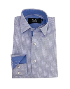 Голубая принтованная рубашка Big Boys Slim Fit, синий Elie balleh