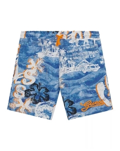 Шорты спортивные с принтом Big Boys, синий Guess