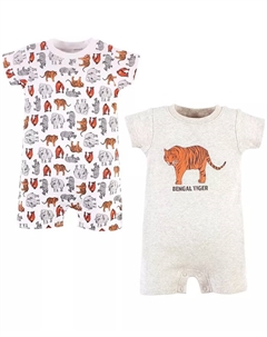 Органические хлопковые комбинезоны для девочек, 3 шт, серебряный Touched by nature