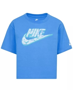 Футболка свободного кроя Flow-Ral Relaxed Blue Beyond для девочек, синий Nike